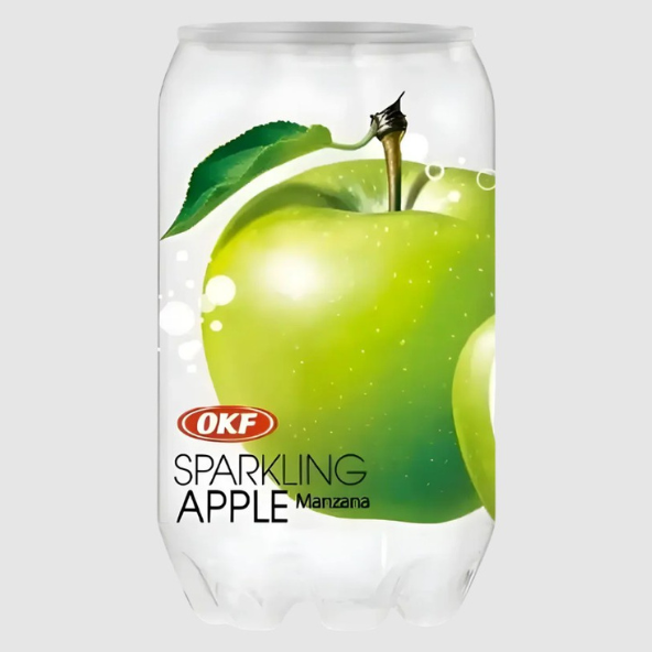 OKF Sparkling Clear Can Green Apple Drink Pack of 24 (350ml X 24cans)- Flavored Drink- Korean Drink- Korean Beverage
