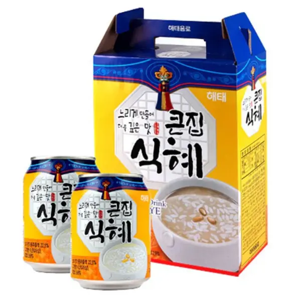 HAITAI Traditional Sikhye Rice Punch Drink 238ml | Authentic Korean Sweet Rice Beverage