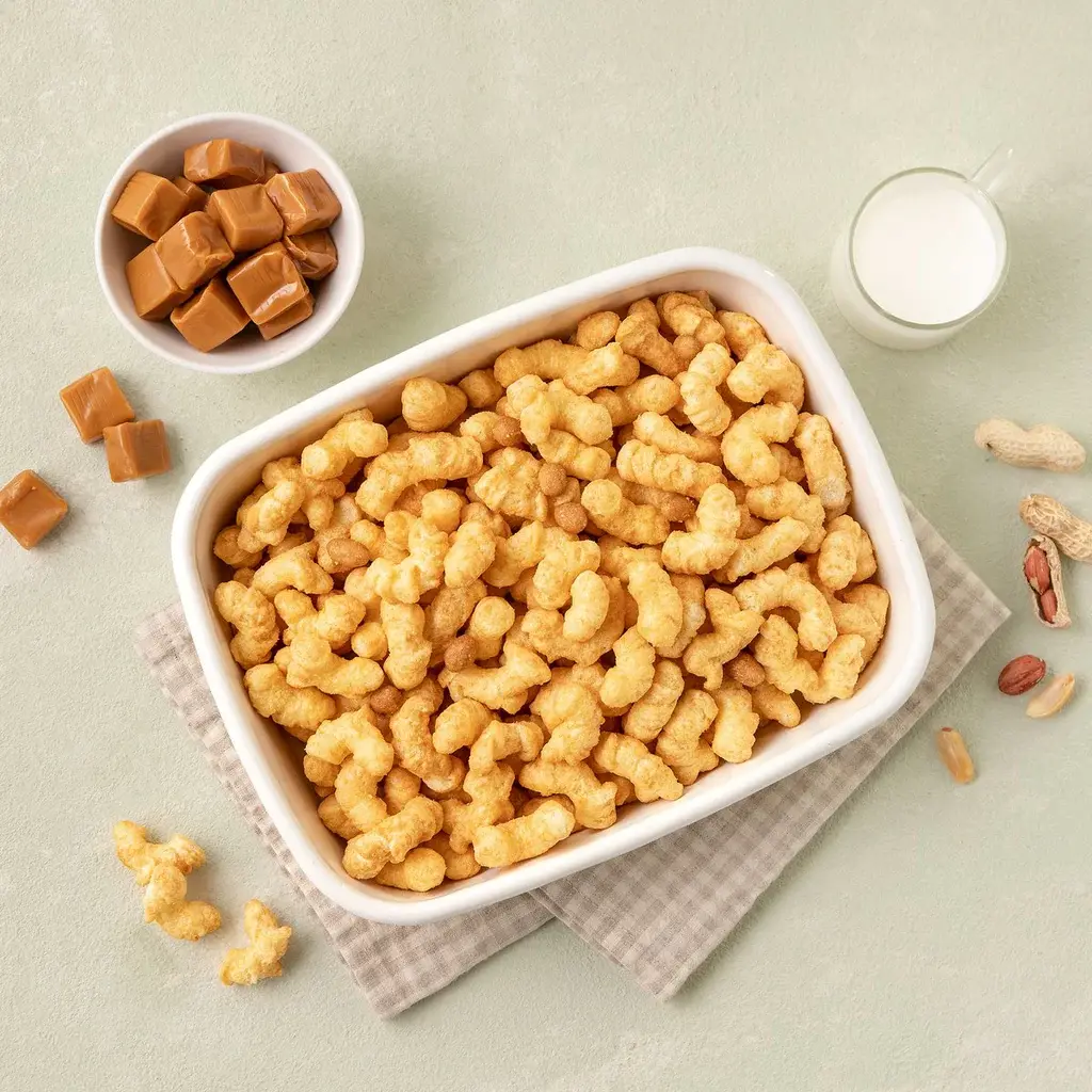 CROWN Caramel Corn & Peanuts 72g – Authentic Korean Sweet Corn Puff Snack