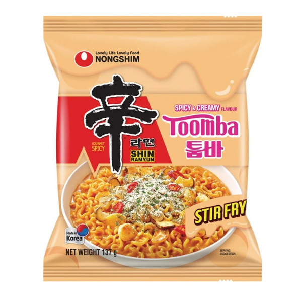 Nongshim Shin Ramyun Stir fry Toomba Noodles - Spicy & Creamy Flavour 137g