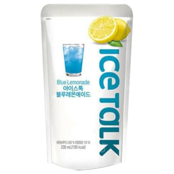 ICE TALK Blue Lemonade Pack of 10 (230ml x 10pouch) Lemonade- Flavored Drink- Korean Drink- Korean Beverage