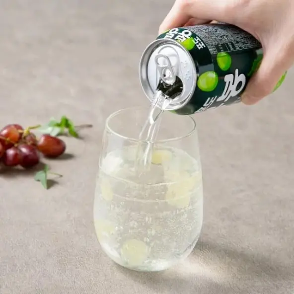 HAITAI Bong Bong Grape Drink 238ml | Korean Grape Beverage with Grape Pieces