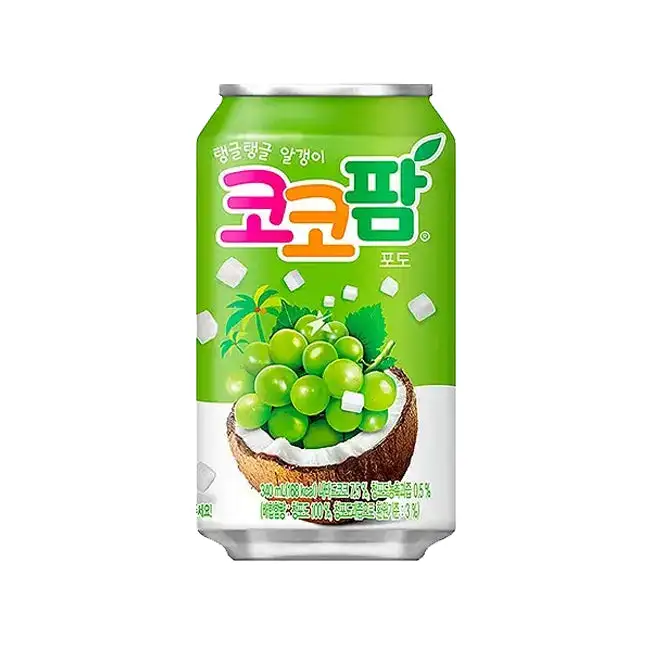 HAITAI Coco Palm Grape Drink 340ml | Korean Grape Drink with Coconut Jelly