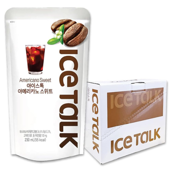 ICE TALK Americano Sweet Drink Pack of 10 (230ml X 10pouch) Korean Drink- Korean Beverage