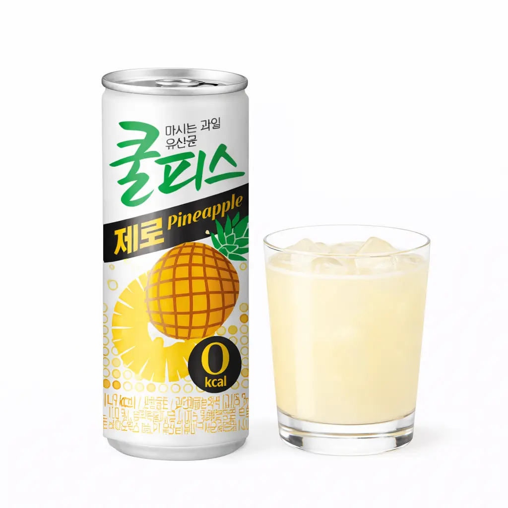 Dongwon Coolpis Zero Pineapple Drink 230ml | Korean Yogurt Pineapple Beverage