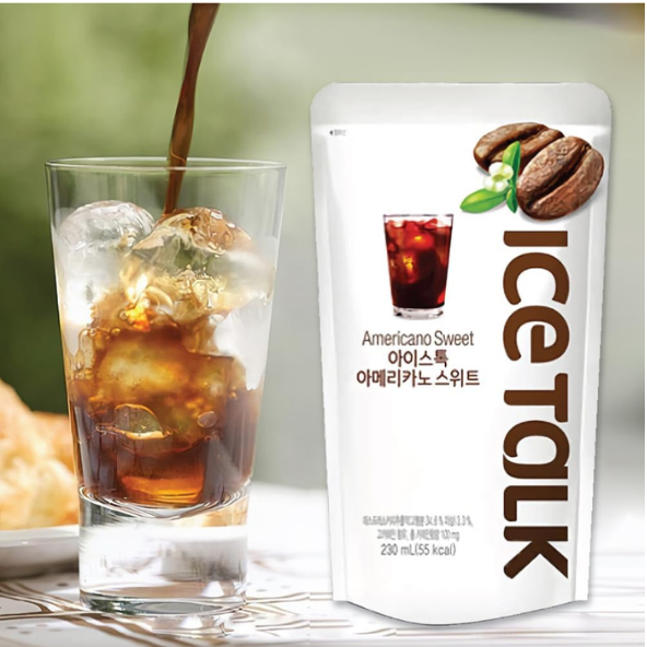 ICE TALK Americano Sweet Drink Pack of 10 (230ml X 10pouch) Korean Drink- Korean Beverage