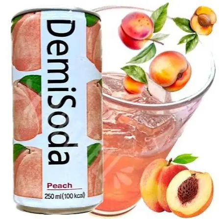 DONG-A OTSUKA Demisoda Peach Sparkling Fruit Soda | Korean Peach Soda
