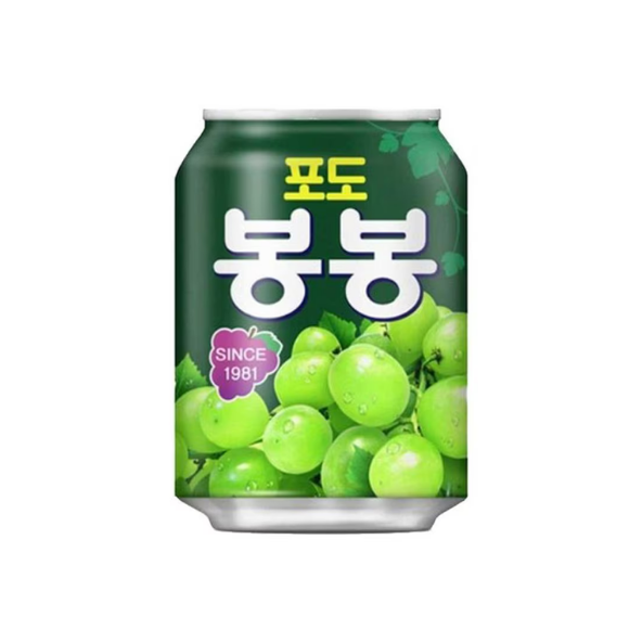HAITAI Bong Bong Grape Drink Can Pack of 12 (238ml x 12cans) Flavored Drink- Korean Drink- Korean Beverage