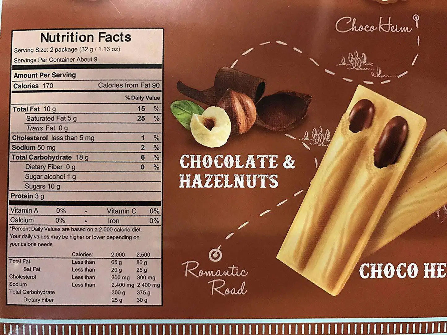 CROWN Choco Heim Choco Hazelnut Cream Wafers 284g | Korean Chocolate Wafer Cookies