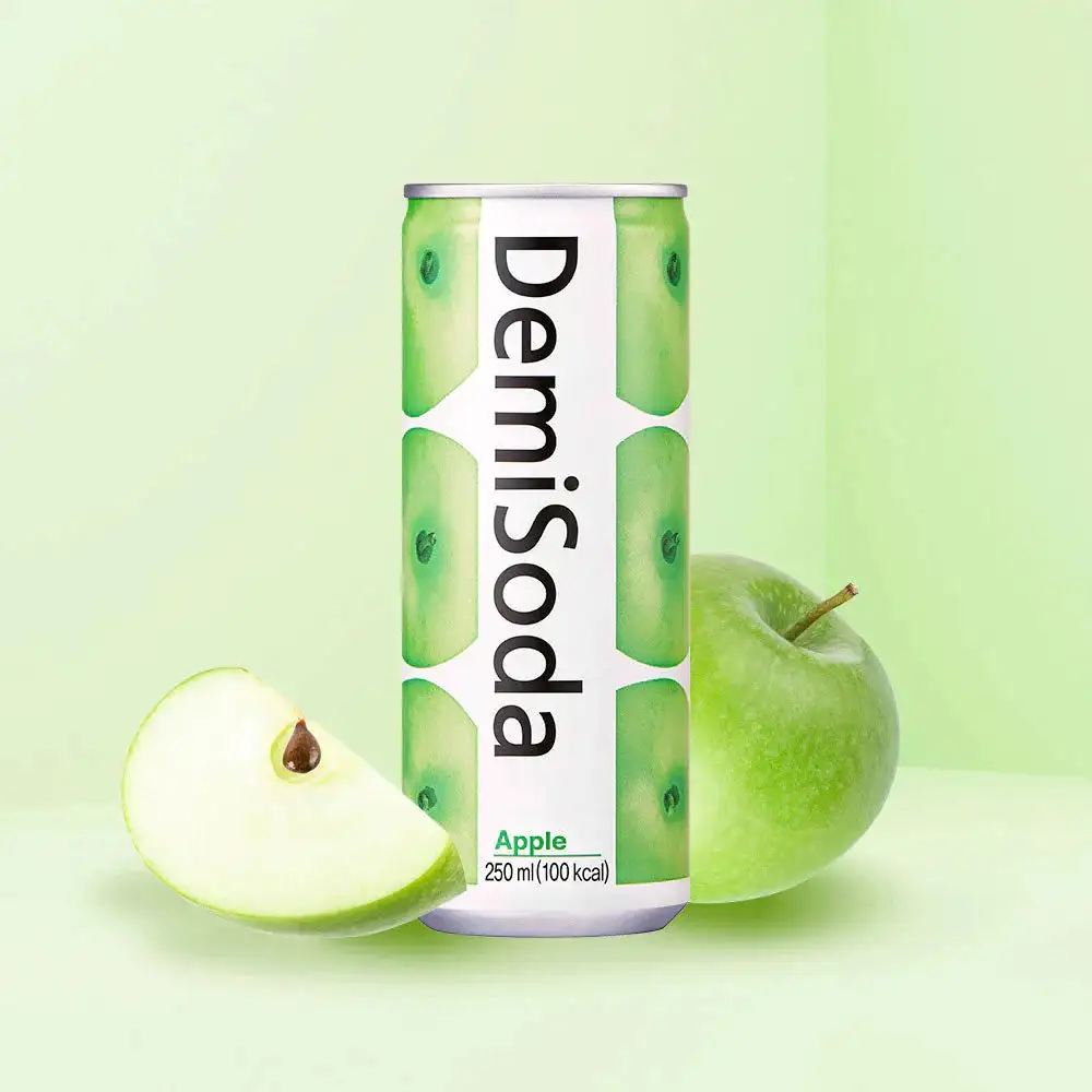 DONG-A OTSUKA Demisoda Apple Carbonated Soft Drink | Korean Sparkling Apple Soda