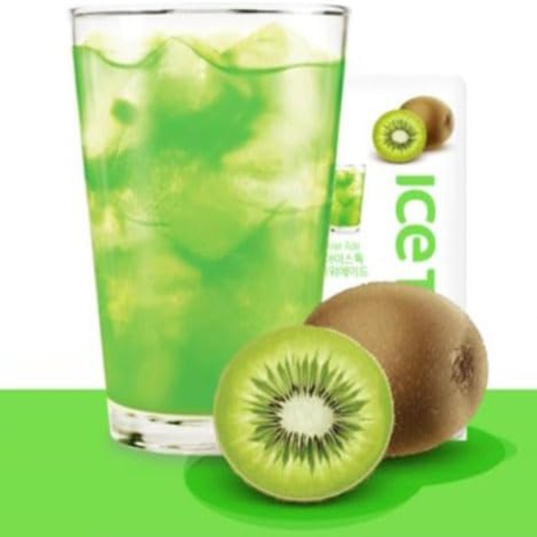 ICE TALK Kiwi Ade Pack of 10 (230ml X 10Pouch) Flavored Drink- Korean Drink- Korean Beverage