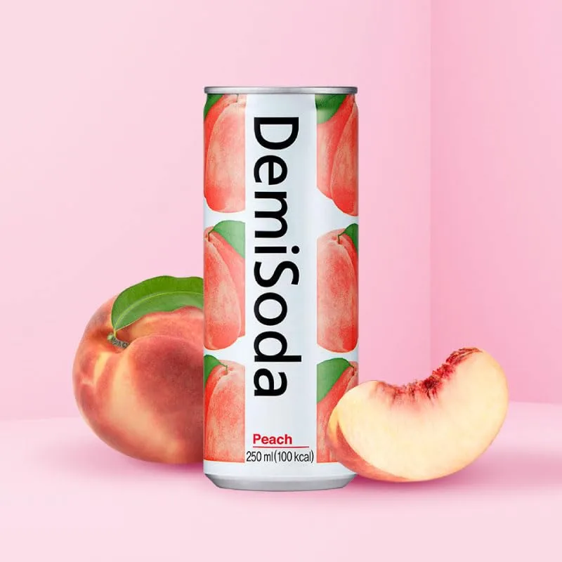 DONG-A OTSUKA Demisoda Peach Sparkling Fruit Soda | Korean Peach Soda